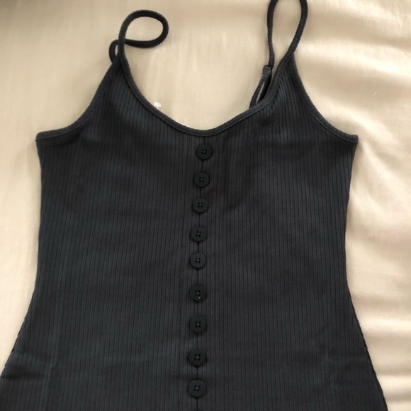 urban outfitters new washed black knit midi dress - Picture 5 of 8